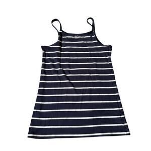 GAP Navy White Striped Cotton Tank Top Size Medium